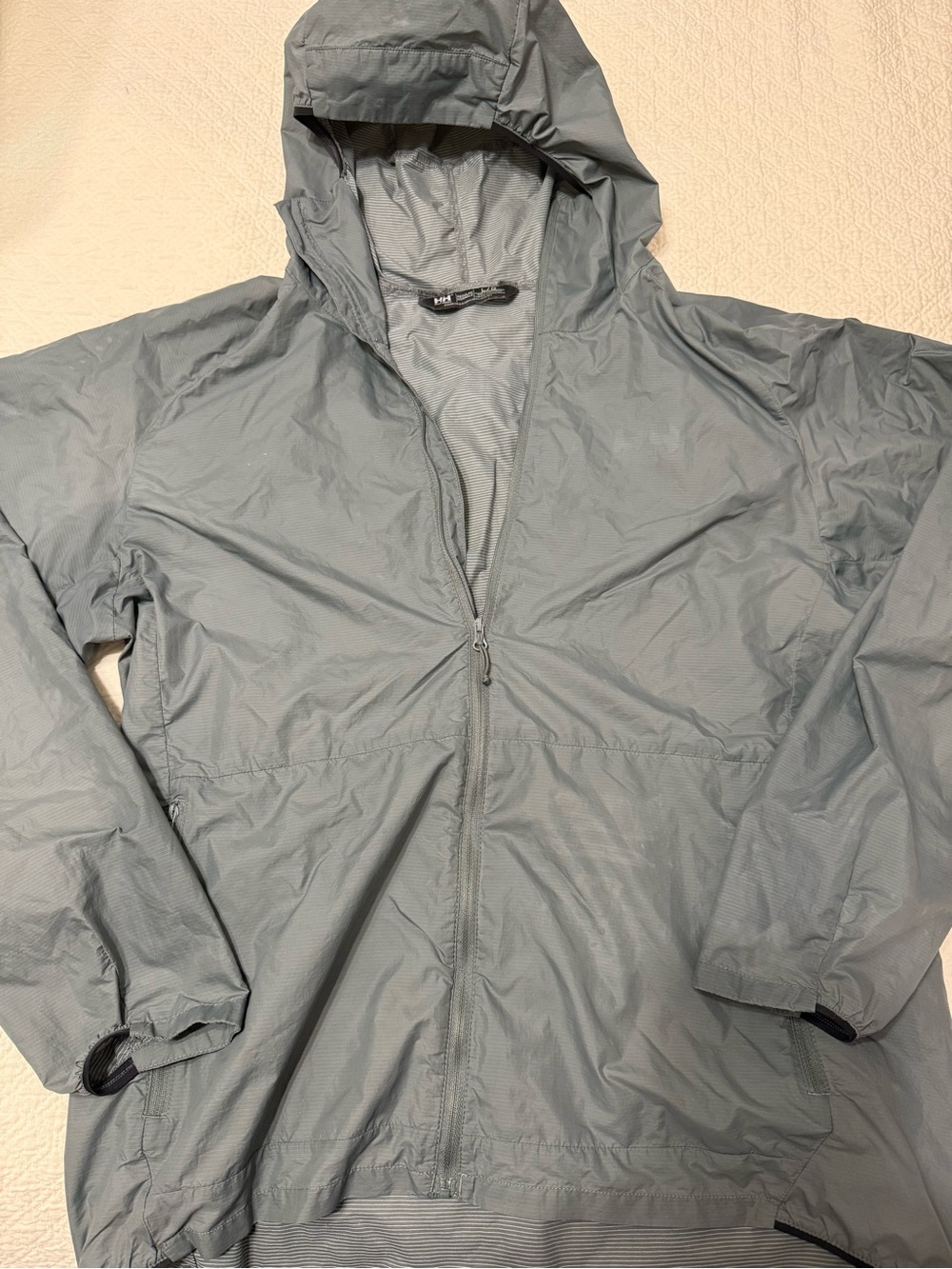 Heely Henson women’s Lightweight Hooded Windbreaker Jacket - Gray size large